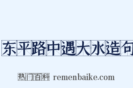 东平路中遇大水造句是什么意思的图片